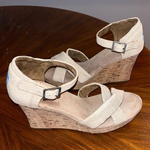 TOMS Sienna Cork Wedge Sandals
